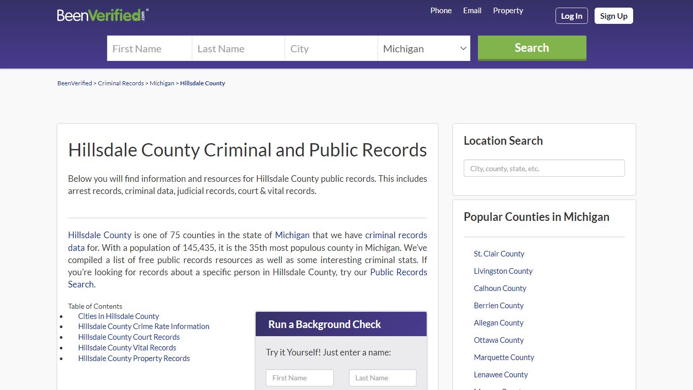 Hillsdale County Arrest Records in MI - Court & Criminal ...